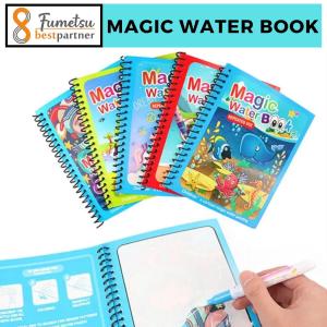 Buku Gambar Mewarnai Magic Book Water | Buku Mainan Edukasi Doodle Book Painting Set Dengan Spidol Buku Gambar Ajaib