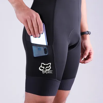 Powerband กางเกงขาสั้นสำหรับปั่นจักรยานแผ่นเจลแข่งจักรยานพร้อม2กระเป๋าสำหรับผู้ชาย20D
