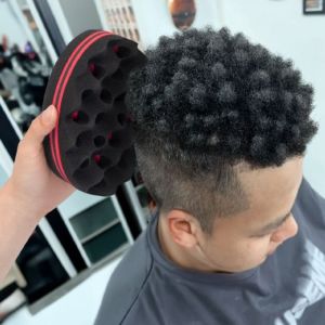 BAIXL Sponge Hair Sponge Brush Durable Double Sides Twist Hairbrush African Perm Convenient Afro Sponge Brushes Hair Salon