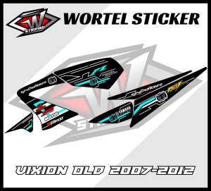 Striping Hologram Vixion Old-Stiker Variasi Lis Motor Vixion Lama Motif Elegant Banget