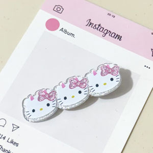 TUmama Kẹp cho phụ nữ lông mèo long lanh dễ thương phụ kiện tóc mái bên hoạt hình ngọt ngào