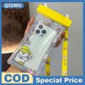 QIUWU Cute IPX8 Waterproof Floating Airbag Phone Case Swim Underwater Photography Diving Waterproof Cover Phone Bag For IPhone Xiaomi. 