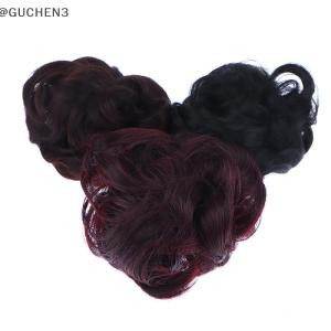 GUCHEN3🦋 Hoa nụ đầu tóc giả Claw clip trong hairpiece đối với phụ nữ lộn xộn xoăn ngắn tổng hợp tóc mở rộng chignon Donut con lăn