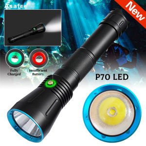 Asafee DA16 XHP70 Diving Flashlight Powerful SST70 LED Flashlight 3600lm Underwater Torch Professional diving light Powered by 26650 battery