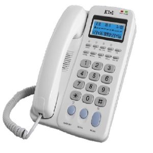 Điện thoại bàn cố định có đây chuông to bàn phím to KTEL 303 màu trắng/đỏ đô/xanh bảo hành 1 năm