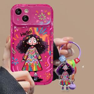 [Mới] Ốp Điện thoại TPU họa tiết cô gái graffiti lật gương có chức năng khung cho iPhone 7 8 x XS XR 11 12 13 Series