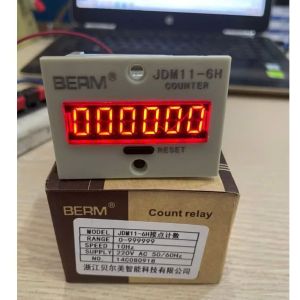 Bộ đếm (Counter) 6 số BERM JDM11-6H 220V JDM11 đếm bằng tiếp điểm không điện