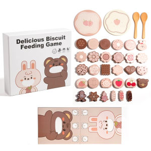 Animal Feeding Game Wooden Montessori Early Education Toy Hand-Eye Coordination and Fine Motor Skills Training Tool