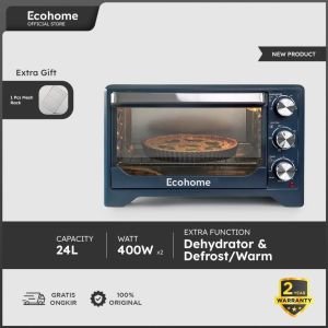 PROMOO OVEN LISTRIK + DEHYDRATOR ECOHOME EOP 777 BISA 7 FUNGSI - Kapasitas 24 liter