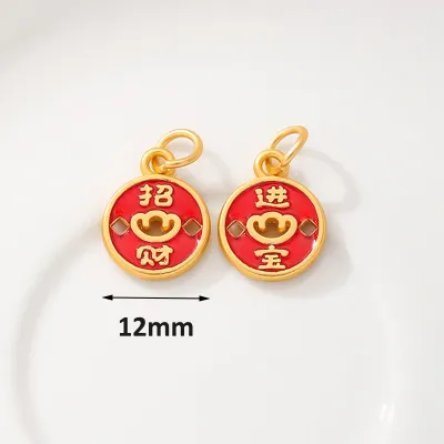 (Set 3 cái) Charm Tết treo may mắn treo bon sai chậu hoa len thú bông handmade