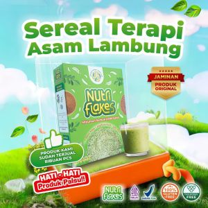 Nutriflakes Asam Lambung - Sereal Makanan Penderita Maag & Asam Lambung /Bermanfaat Untuk Diet /Gerd