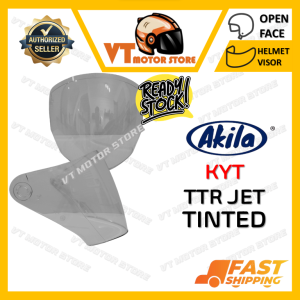 🔥NEW! SEMI (REVO) BASE!! KYT TTR JET 🔥VISOR OEM by AKILA OPEN FACE HELMET VISOR DAY & NIGHT / KYT TTR-JET / KYT NFJ / KYT NF-J