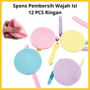 Spons Pembersih Wajah Isi 12 PCS Ringan Lembut dan Tidak Menyakitkan Kulit Sponge Lembut Multifungsi - GP MALL