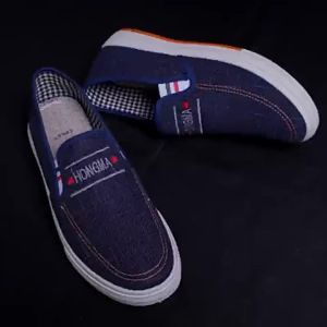 New MenS Slip-On Casual Shoes Lightweight Driving Shoes Denim Shoes For All Seasons
