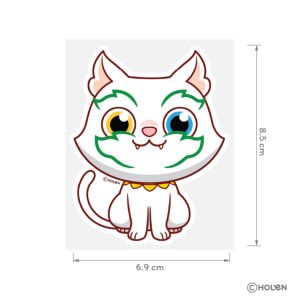 Waterproof Khaomanee Thai Cat Sticker - Colorful Cartoon Design for School & Office Supplies