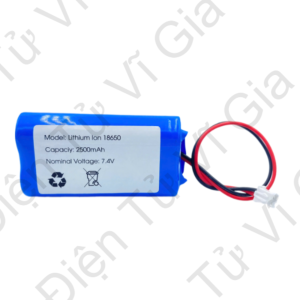 Pin sạc 7.4V Dung Lượng 2500mAh Jack kết nối XH 2.54mm 2P