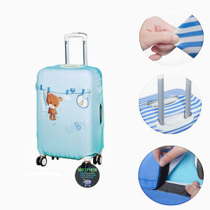 Áo Bọc Bảo Vệ Vali 22-30"(15-30kg) Thun Co Giãn 4 Chiều Gấu Bông Chống Rách