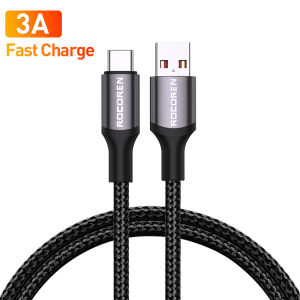 Rocoren Super Fast Charging Cable 100W USB Type C Charger Cord Quick Charge 3.0 for Huawei Samsung Xiaomi Oppo Vivo Fast Charging USBC Fast Charging Data Wire Cord