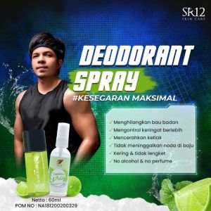 Deodorant Spray SR12 Herbal Ampuh atasi Bau Badan Keringat Berlebih Mencerahkan Ketiak