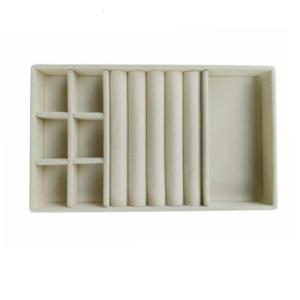 Stackable Velvets Presentation Tray Necklaces Bracelets Earring Storage Organiser Multifunctional Rings Holder