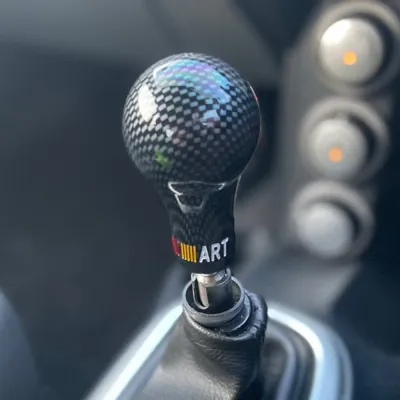 Ralliart Carbon Look Manual Automatic Transmission Gear Shift Knob For Mitsubishi For Universal