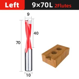 Q-1151 STORE Left/Right Drill Bits 10mm Shank 2 Flute Row Drill Carbide Router Bits Wood Alloy