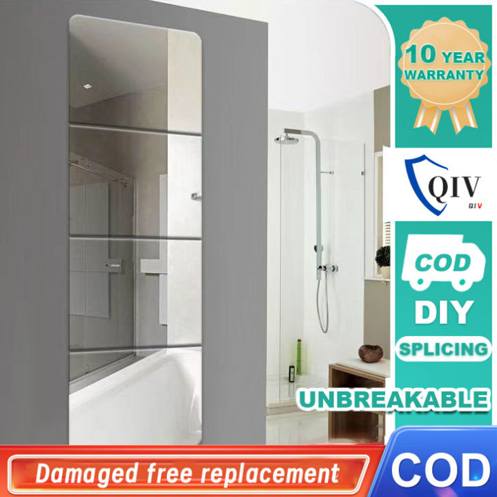 HD fulllength glass mirror Stitching mirror wallmounted selfadhesive