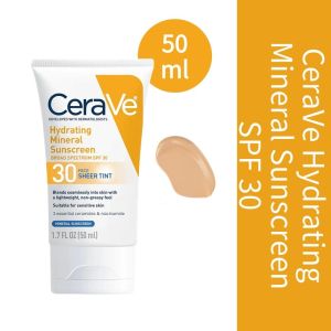 【watsons official store ph】Cerave Hydrating Mineral Sunscreen SPF 50 & SPF 30 Lightweight Sunscreen Sunblock For Face And Body
