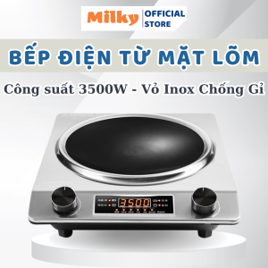 Bếp Điện Từ Mặt Lõm Công Suất Lớn 3500W Tiết Kiệm Điện Có Hẹn Giờ Tắt An Toàn Dễ Sử Dụng