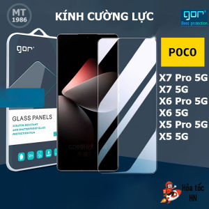Kính Cường Lực Gor Redmi Turbo 4/ Turbo 4 pro/ Redmi Turbo 3/ POCO X7 Pro 5G/ POCO X6 Pro 5G Trong Suốt Không Viền Đen - Hãng Gor
