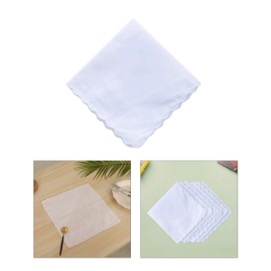 Portable Tie-dye Square Useful Handkerchief for Woman Man Gentleman White Cotton Handkerchief Square Handkerchief