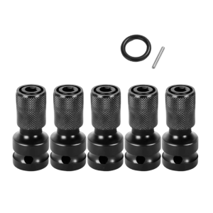5 cái ổ cắm khoan Adapter 1/2 inch ổ đĩa vuông để 1/4 inch Hex Shanks cho wrenches tác động & chuyển đổi Bộ Tuốc nơ vít