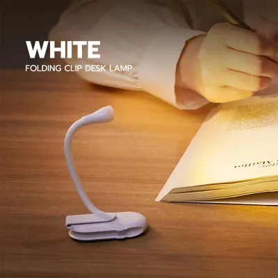 UORRIS Mini LED Book Night Light Adjustable Clip 360° Flip Study Eye Protection Lamp Rechargeable 3 Color For Travel Bedroom Reading