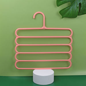 5 Layers Pants Hangers Holders Trousers Hanger Storage Rack Clothes Space Saving Hooks