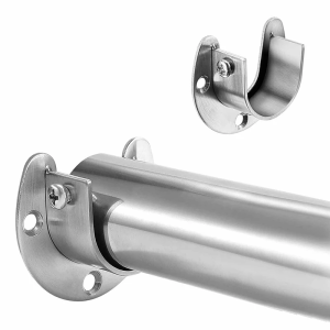 Curtain Rod U Shaped Rod Supports Pole Sockets Rod Bracket Pole Sockets Heavy Duty Closet