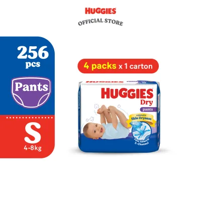 Huggies Dry Pants Diapers For Newborn Baby S64 (4 Packs) Absorbent and dry diapers for baby