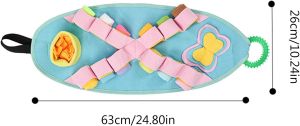 "SG STOCK" Dog Snuffle Treat Dispensing Blanket for Dogs Interactive Puzzle Pet Chew Toy Reducing Boredom Preventing Obesity
