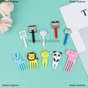 [COD] Home Fashion 10Pcs Mini Animal FarmKids Fruit Fork Cartoon Snack Cake Dessert Food Toothpick