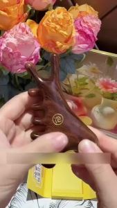 1 Chiếc Cá Heo Massage Lược Đầu Chăm Sóc Tóc Gỗ Đàn Hương Kinh Tuyến Massage Da Đầu Cạo Răng Rộng