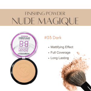 Nude Magique Finishing Powder Face Powder Compact Pressed 8g with Powder Puff
