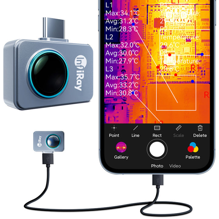 Infiray P2 Pro Thermal Imager For Android Devices Thermal Imaging Camera Several Color Palettes 5937