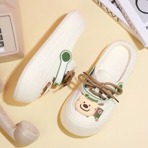 [Free Shipping] New Summer WomenS Shoes Thick-Soled Stylish Beach-Ready Cute Cartoon Design Height-Increasing Closed-Toe Non-Slip And Super Soft