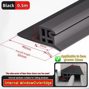 0.5m-2m Home Window Water Blocking Self-Adhesive Waterproof Baffle Easy Installation Sealing Ainproof Water Backflow Rain Protection