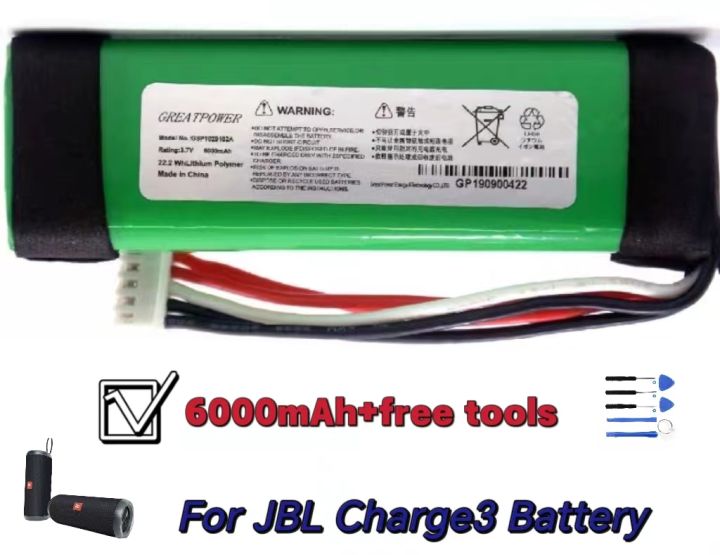 For JBL Charge3 battery 6000mAh Battery Bateria GSP1029102A