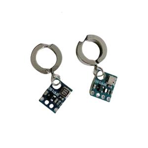 Innovative Punk Alien Circuit Earrings Alloy Science Fiction Fashion Accessories Suitable for Fashion Individuals