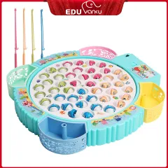 Early Learning Fishing Toys for Kids 52/42/40/38Pack with Inflatable Pool Magnetic  Pole Rod Fish Net Set Outdoor Beach Party Game Toys Baby Bath Water Toys  for Boys Girls