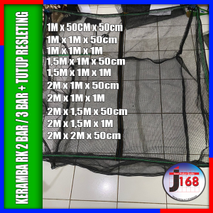 Termurah Berkualitas Keramba Ikan Premium Waring jaring RK anti Geser Double track & triple Track siap pakai berbagai macam ukuran 200x100x50