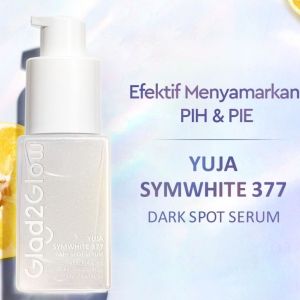 GLAD2GLOW Yuja Symwhite 377 Dark Spot Serum 17ml Fades Post-Acne Marks (PIE/PIH) Brightens Dull Skin Lightweight
