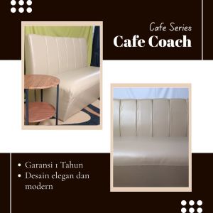 Cafe and Resto coach | sofa kulit dan anti air untuk restoran ruang tunggu dan toko