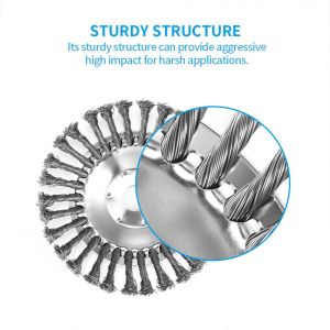 6 Inch Kepala Sikat Baja Pisau Mesin Potong Rumput Kawat Baja Mata Bulat